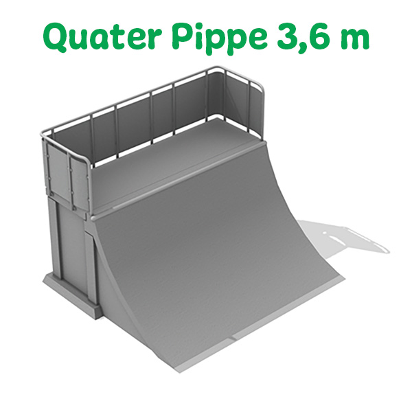 Urządzenie skateparku Quater Pippe 3,6 m