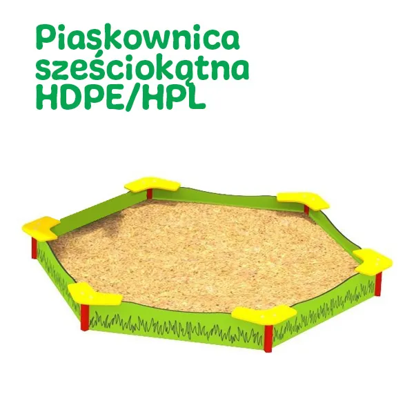Piaskownica szesciokątna HDPE/HPL