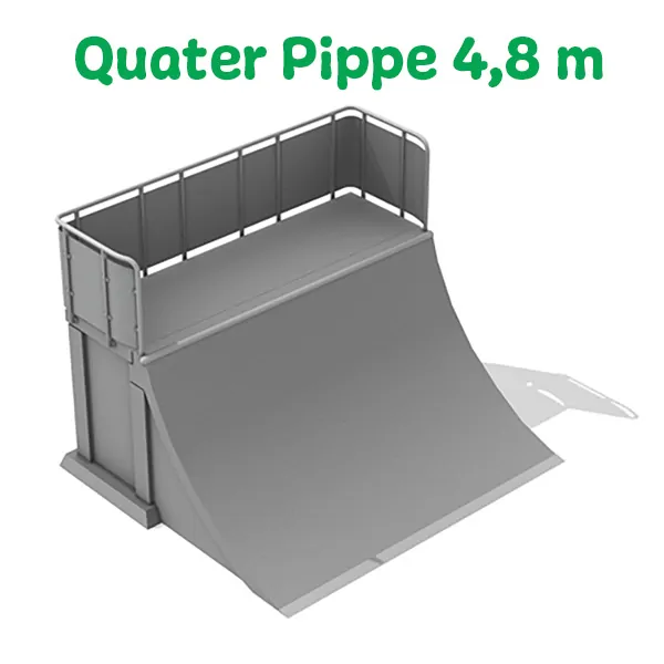 Urządzenie skateparku Quater Pippe 4,8 m
